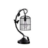 Table Lamp | Arc Design Metal | Birdcage Shade | Black