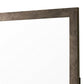 Farmhouse Style Square Wooden Frame Mirror with Grain Details Brown By Casagear Home BM235447