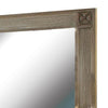 44 Inch Rectangular Mirror with Carved Corners Brown By Casagear Home BM235465