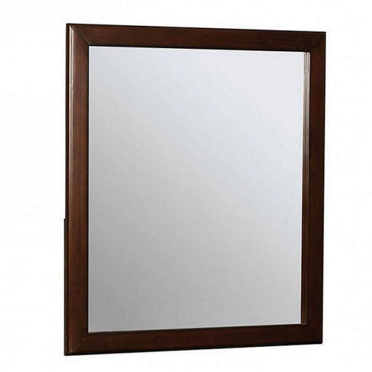 Transitional Wood Frame Mirror | 32" | Cherry