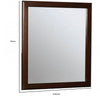 32 Inch Transitional Style Wooden Frame Mirror Cherry By Casagear Home BM235474