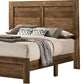 Rustic Style Wooden Queen Bed with Grain Details Brown By Casagear Home BM235535