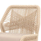 Intricate Rope Weaved Padded Dining Chair Set of 2 Beige and Brown By Casagear Home BM235553