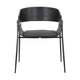 18.5 Inches Round Back Leatherette Dining Chair Set of 2 Black By Casagear Home BM236362