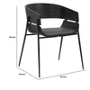 18.5 Inches Round Back Leatherette Dining Chair Set of 2 Black By Casagear Home BM236362