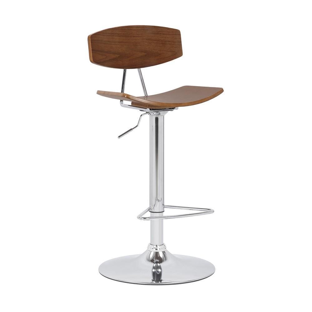 Saddle Seat Metal Barstool with Adjustable Height, Brown By Casagear Home