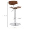Saddle Seat Metal Barstool with Adjustable Height Brown By Casagear Home BM236368