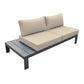 4 Piece Metal and Fabric Outdoor Sectional Gray and Beige By Casagear Home BM236501