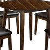 Wooden Dining Table with Ladder Back Style Chairs Set of 5 Brown By Casagear Home BM236574