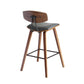 28.5 Inches Contoured Seat Leatherette Barstool Brown By Casagear Home BM236651