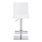 Leatherette Swivel Barstool with Adjustable Height White By Casagear Home BM236653