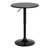 Pub Table | 24" Round | Adjustable Height | Metal Base | Black
