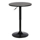 Pub Table | 24" Round | Adjustable Height | Metal Base | Black