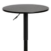 24 Inches Round Adjustable Pub Table with Metal Base Black By Casagear Home BM236681
