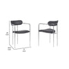 Metal and Leatherette Dining Chair Set of 2 Silver and Gray By Casagear Home BM236775
