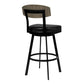 26 Inch Metal and Leatherette Swivel Barstool Black By Casagear Home BM236779