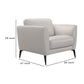 19 Inches Leatherette Sofa Chair with Flared Armrests White - BM236873 By Casagear Home BM236873