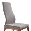 Fabric Sloped Elongated Back Dining Chair with Splayed Legs Set of 2,Gray - BM236990 By Casagear Home BM236990