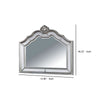 Molded Wooden Frame Mirror with Sculpted Top and Floral Accent Silver - BM237150 By Casagear Home BM237150
