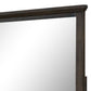 Wooden Frame Mirror with Molded Trim Top Walnut Brown - BM237166 By Casagear Home BM237166