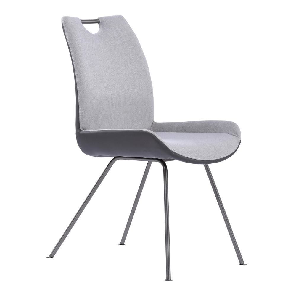 Curved Back Dining Chair with Bucket Design Seat, Set of 2, Gray - BM237187 By Casagear Home