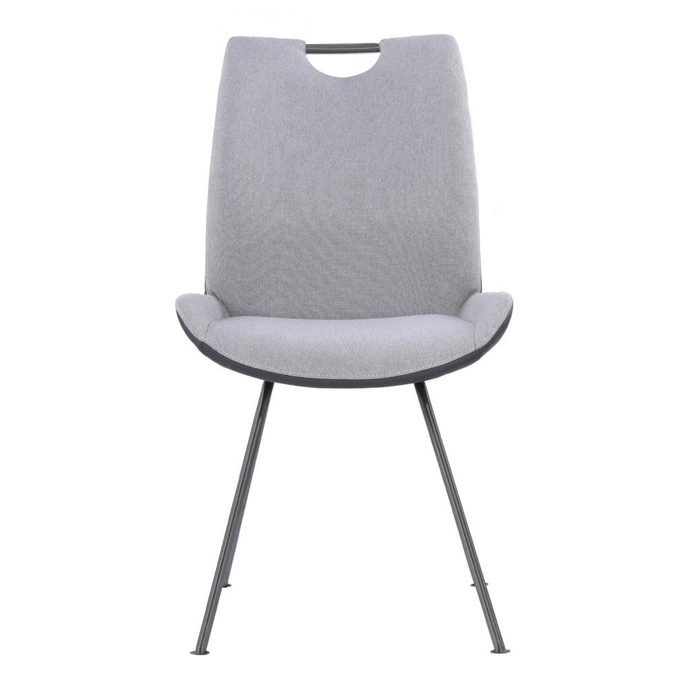 Curved Back Dining Chair with Bucket Design Seat Set of 2 Gray - BM237187 By Casagear Home BM237187