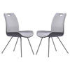 Curved Back Dining Chair with Bucket Design Seat, Set of 2, Gray - BM237187 By Casagear Home