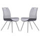 Curved Back Dining Chair with Bucket Design Seat, Set of 2, Gray - BM237187 By Casagear Home