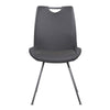 Curved Back Dining Chair with Bucket Design Seat Set of 2 Dark Gray - BM237188 By Casagear Home BM237188