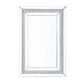 Rectangular Mirrored Wall Decor with Faux Crystals, Silver By Casagear Home