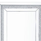 Rectangular Mirrored Wall Decor with Faux Crystals Silver By Casagear Home BM238112