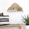 Wall Decor | Rattan Tray | Semicircular Accents | Brown