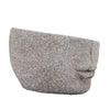 8 Inches Resin Half Face Textured Planter Taupe Gray By Casagear Home BM238220