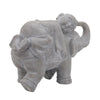 16 Inches Resin Elephant Accent Decor with Baby Gray By Casagear Home BM238230