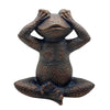 Frog Decor | 16" | Hammered Resin | Sitting | Bronze