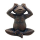 Frog Decor | 16" | Hammered Resin | Sitting | Bronze