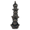 Frog Decor | 24" | Resin | Stacked Meditating Trio | Bronze