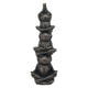 Frog Decor | 24" | Resin | Stacked Meditating Trio | Bronze