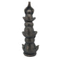 24 Inches Resin Stacked Meditating 3 Frog Accent Decor Bronze By Casagear Home BM238235