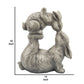 15 Inches Resin 2 Loving Rabbits Accent Decor Antique White By Casagear Home BM238244