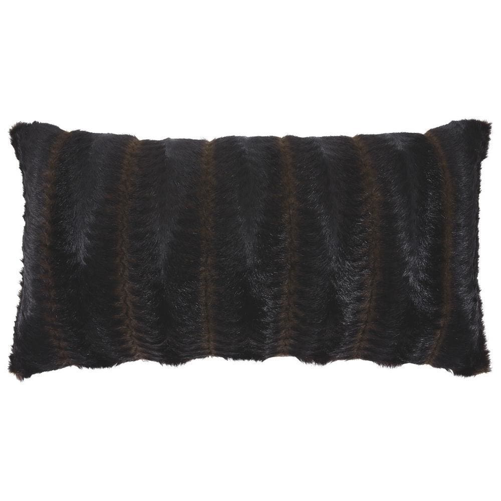 14 x 26 Accent Pillow with Furry Texture, Set of 4, Brown - BM238358 By Casagear Home