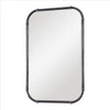37 Inches Rectangular Wall Mirror with Rings Accent Gray By Casagear Home BM239347