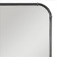 37 Inches Rectangular Wall Mirror with Rings Accent Gray By Casagear Home BM239347