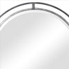 30 Inches 3 Dimensional Round Metal Frame Wall Mirror Silver By Casagear Home BM239361