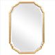 Vanity Mirror | 32" | Curved Design Wood Frame | Gold