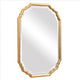 32 Inches Curved Design Wooden Vanity Mirror Gold By Casagear Home BM239363