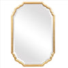 32 Inches Curved Design Wooden Vanity Mirror, Gold By Casagear Home