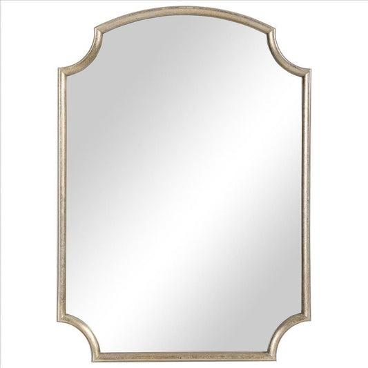 Accent Mirror | 28" | Arched Top | Concave Corners | Gold