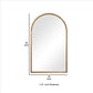 39 Inches Arched Top Metal Frame Accent Mirror Gold By Casagear Home BM239371