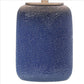Ceramic Round Bellied Shape Table Lamp with Textured Detail Blue By Casagear Home BM239409